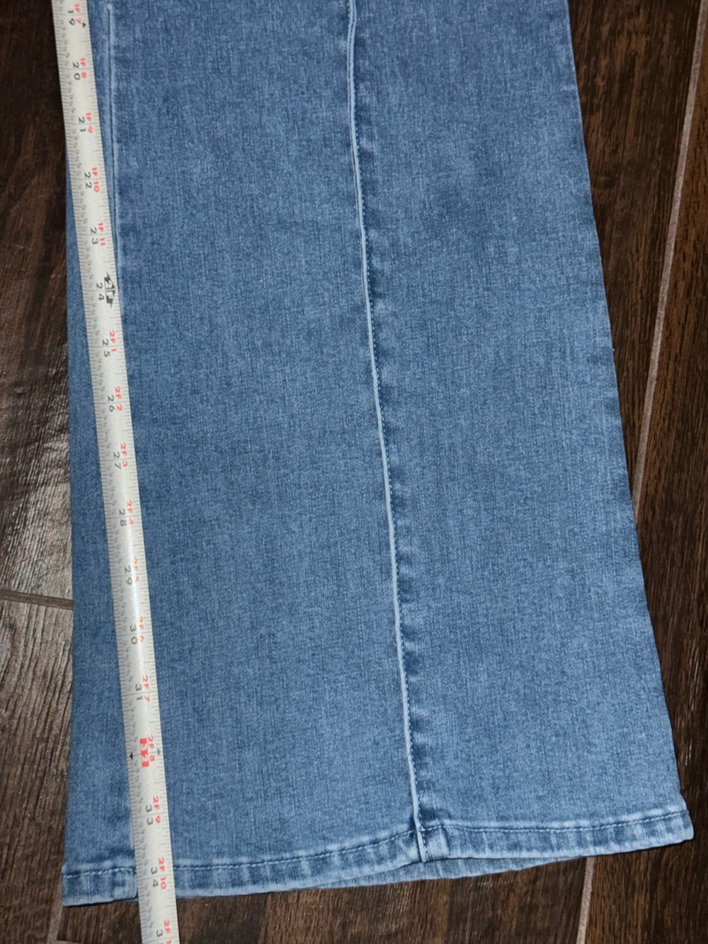 FASHION NOVA Feeling Twirly Denim Jumpsuit - Medium Wash sz L EUC - Picture 11 of 13